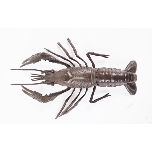 389 - ARTICULATED LOBSTER, Japanese style, 25cm L x 16cm W.