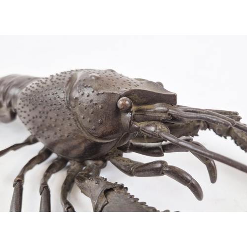 389 - ARTICULATED LOBSTER, Japanese style, 25cm L x 16cm W.