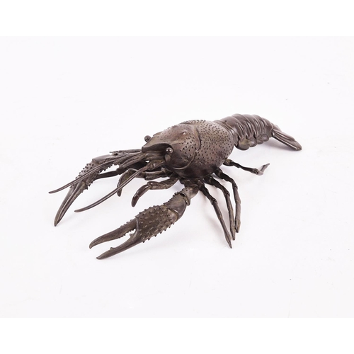 389 - ARTICULATED LOBSTER, Japanese style, 25cm L x 16cm W.