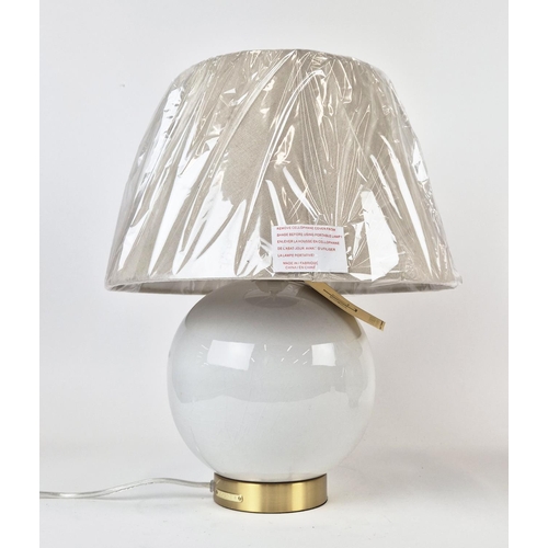 39 - LAUREN RALPH LAUREN HOME TABLE LAMPS, a pair, ceramic and gilt metal, with shades, 44cm H approx. (2... 