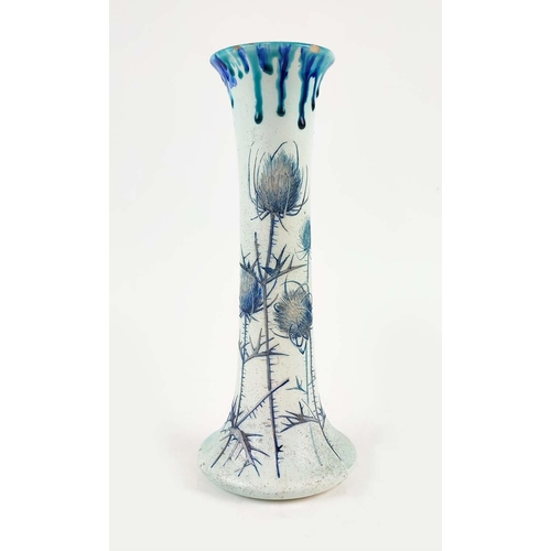 40 - DELPHIN MASSIER, Vallauris, vase with thistle decoration, 29cm high.