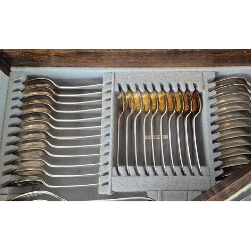 407 - CANTEEN OF CUTLERY, on stand, 55cm x 40cm x 78cm approx.