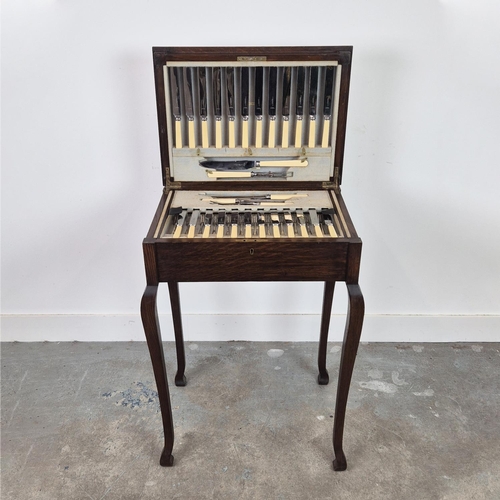 407 - CANTEEN OF CUTLERY, on stand, 55cm x 40cm x 78cm approx.