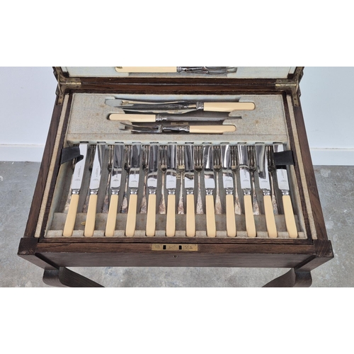 407 - CANTEEN OF CUTLERY, on stand, 55cm x 40cm x 78cm approx.