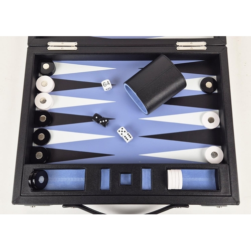 50 - SMYTHSON LEATHER PANAMA BACKGAMMON CASE.