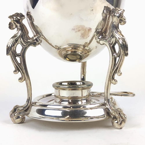 59 - ELKINGTON & CO SILVER PLATED EGG CODDLER, 23cm H.