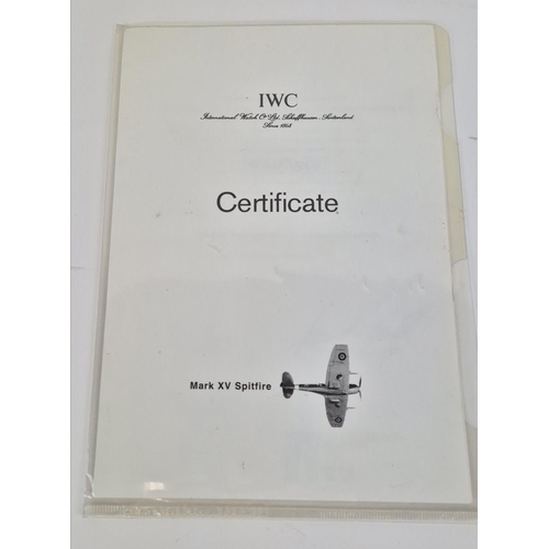 80 - IWC MARK XV SPITFIRE SPITFIRE AUTOMATIC PILOTS WRIST WATCH, Ref 2827899, edition 099/1000, black lea... 