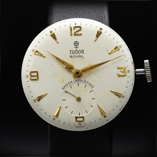 101 - TUDOR ROYAL DENNISON WRISTWATCH, 1950's, silver case, currently ticking.