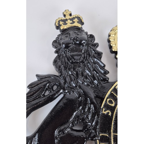 430 - ARMORIAL PLAQUE, painted metal, 48cm x 51cm approx.