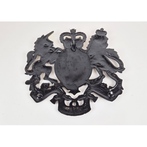 430 - ARMORIAL PLAQUE, painted metal, 48cm x 51cm approx.