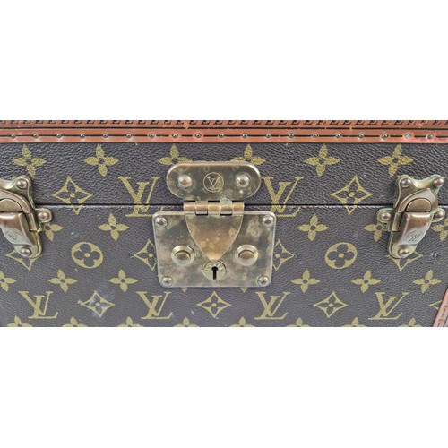 21A - LOUIS VUITTON BOÎTE À FLACONS VANITY CASE, monogram coated canvas exterior with logo stamped trim, b... 