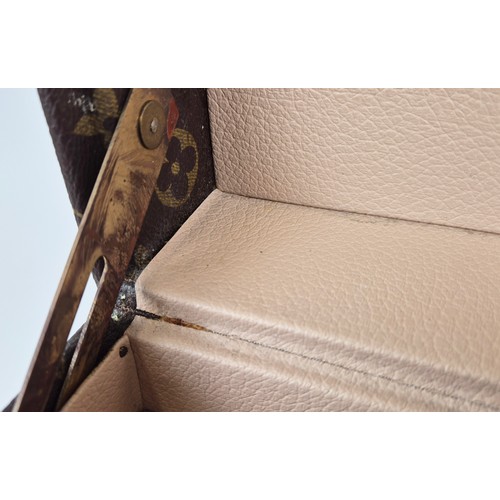 21A - LOUIS VUITTON BOÎTE À FLACONS VANITY CASE, monogram coated canvas exterior with logo stamped trim, b... 