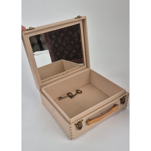 21A - LOUIS VUITTON BOÎTE À FLACONS VANITY CASE, monogram coated canvas exterior with logo stamped trim, b... 