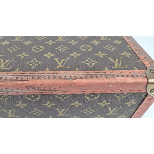 21A - LOUIS VUITTON BOÎTE À FLACONS VANITY CASE, monogram coated canvas exterior with logo stamped trim, b... 