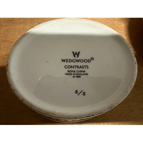 543 - DINNER SERVICE, English Fine Bone China, Wedgwood 'Contrasts', eight settings, including dinner plat... 