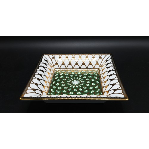 56 - A PATEK PHILIPPE SQUARE TRAY, manufacture by Lumoges of France, from the 2017 collection, green and ... 