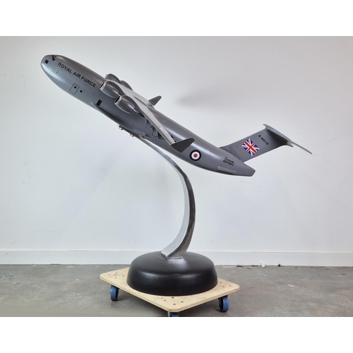 390 - DECORATIVE PLANE ON STAND, 142cm H x 152cm W x 170cm D.