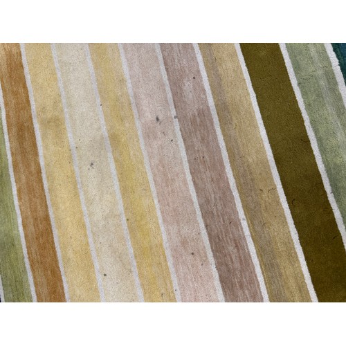 264 - CONTEMPORARY STRIPED CARPET, 309cm x 243cm.