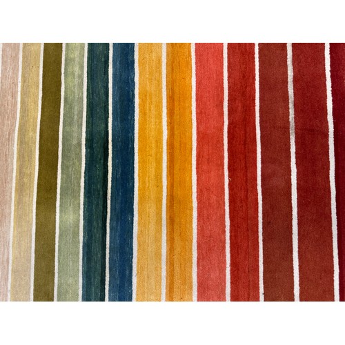 264 - CONTEMPORARY STRIPED CARPET, 309cm x 243cm.