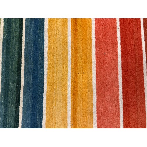 264 - CONTEMPORARY STRIPED CARPET, 309cm x 243cm.