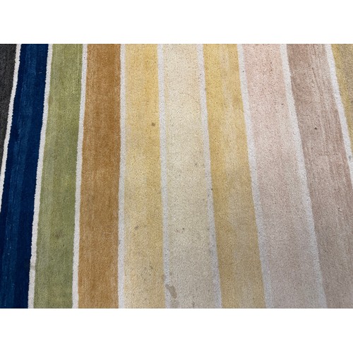 264 - CONTEMPORARY STRIPED CARPET, 309cm x 243cm.