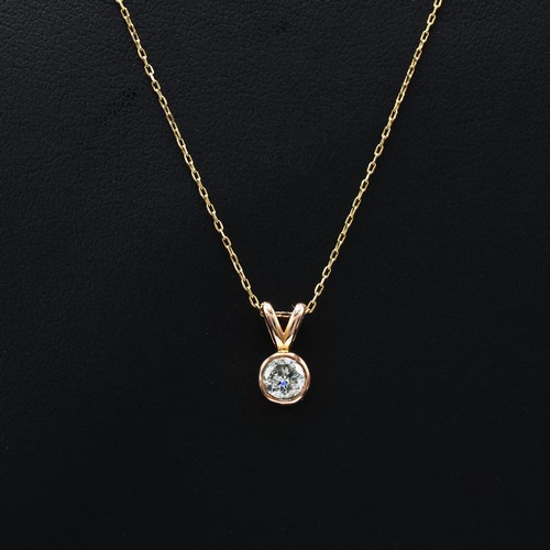 110A - A DIAMOND SOLITAIRE PENDANT NECKLACE, the round brilliant cut diamond of approximately 0.40 carats, ... 