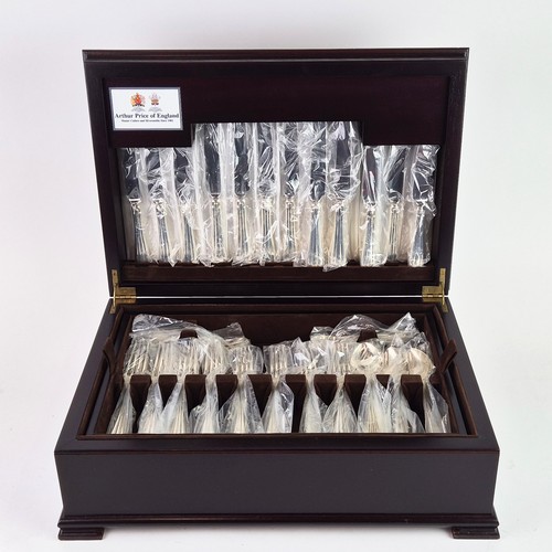 28 - CANTEEN OF STERLING ARTHUR PRICE CUTLERY, Royal pearl pattern, originally purchased from Harrods Ltd... 