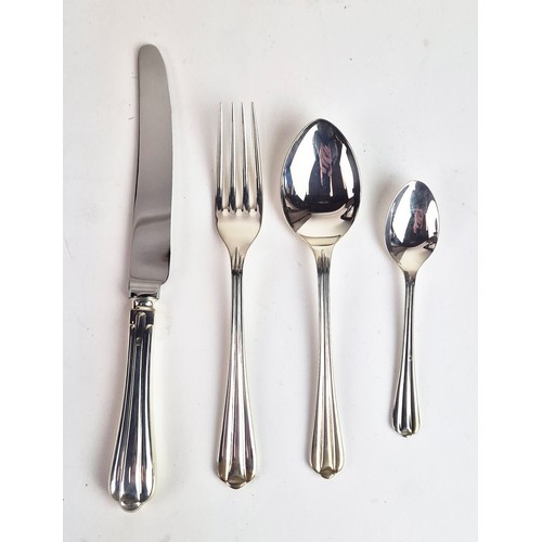 28 - CANTEEN OF STERLING ARTHUR PRICE CUTLERY, Royal pearl pattern, originally purchased from Harrods Ltd... 