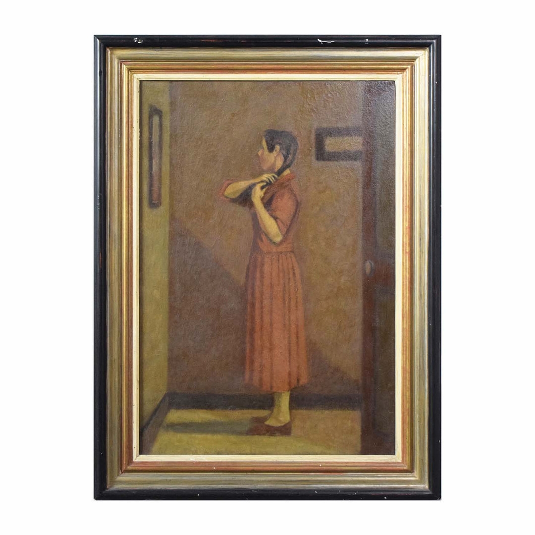 NICHOLAS SIMINGTON (BRITISH 1930-2020). THE LOOKING GLASS. oil on ...