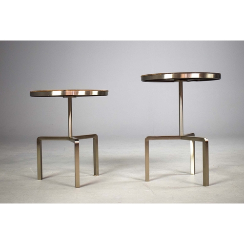 418 - FLEXFORM KIDD TABLES, A GRADUATED PAIR. by Antonio Citterio, 40cm diam. x 53cm H at largest approx. ... 
