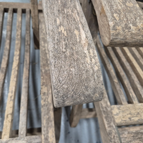 638 - INDIAN OCEAN BURNHAM STEAMER CHAIRS, A PAIR. 62.5cm W approx. (2).