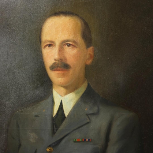 14 - 20TH CENTURY BRITISH SCHOOL. PORTRAIT OF CEDRIC BOYD. oil on canvas, indistinctly signed and dated 1... 