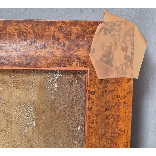 38 - 19TH CENTURY BRITISH SCHOOL. SAILING BOAT AT SEA. unsigned, birds-eye maple veneered frame, 39cm x 5... 