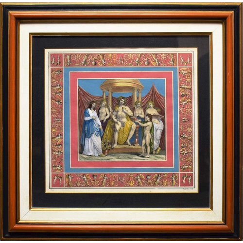 47 - ARCHITECTURAL ENGRAVINGS (8). a set of five, 52cm x 41cm, together with three fresco engravings, 39c... 