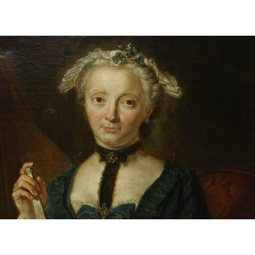 5 - 18TH CENTURY SCHOOL. PORTRAIT OF MARIE ANNE RAGUENEAU. oil on canvas, 89cm x 72cm, framed. Provenanc... 