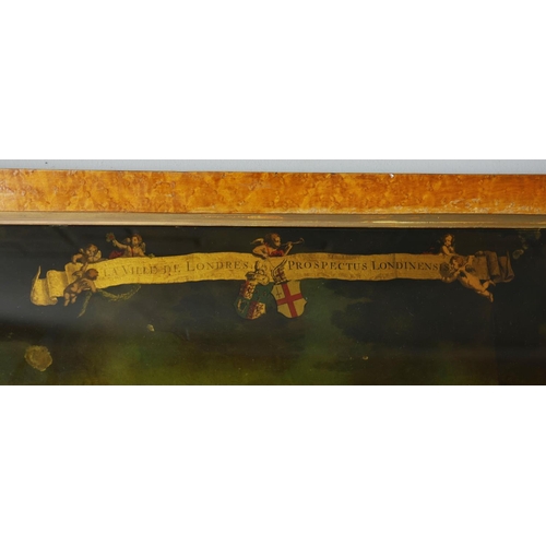 60 - A PROSPECT OF THE CITY OF LONDON. a 19th century Crystoleum depicting 18th century London overlookin... 