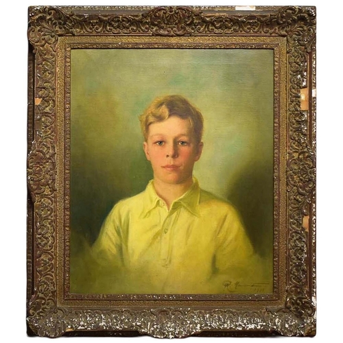 13 - 20TH CENTURY BRITISH SCHOOL. PORTRAITS OF ROBIN AND MICHAEL BOYD (2). a pair of oil on canvas, indis... 