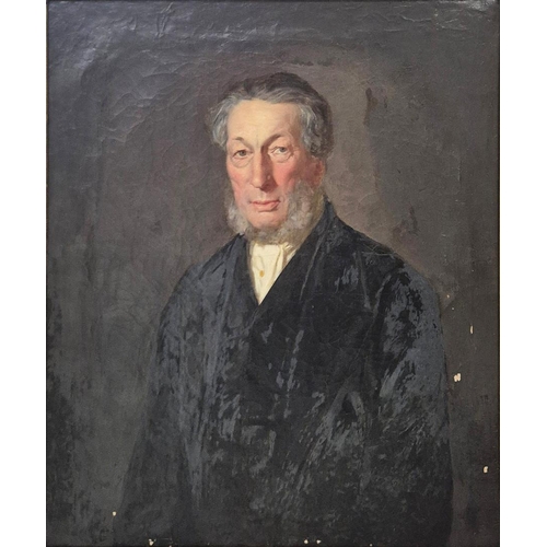 17 - 19TH CENTURY BRITISH SCHOOL. PORTRAIT OF JOHN GOULD. oil on canvas, label verso 'John Gould my Grand... 