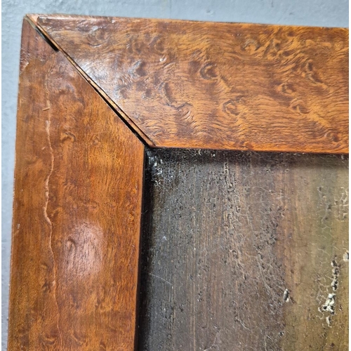 38 - 19TH CENTURY BRITISH SCHOOL. SAILING BOAT AT SEA. unsigned, birds-eye maple veneered frame, 39cm x 5... 