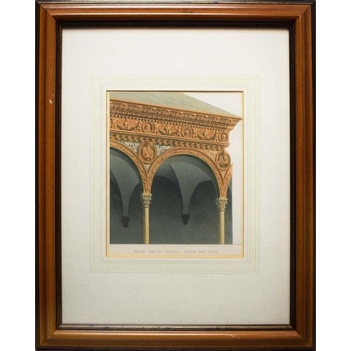 47 - ARCHITECTURAL ENGRAVINGS (8). a set of five, 52cm x 41cm, together with three fresco engravings, 39c... 
