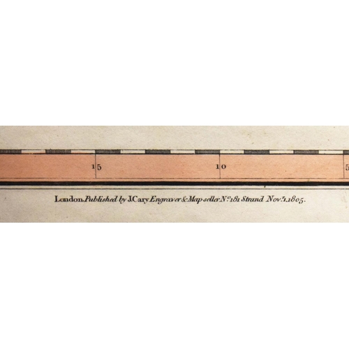 50 - JOHN CARY (C. 1754  1835). A NEW MAP OF OXFORDSHIRE. Hand coloured engraving, 57cms x 51 cms, Frame... 