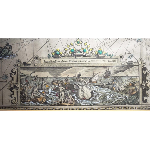 54 - MAP OF NOVA FRANCIA (NEW FRANCE). 55cm x 71cm, framed. Provenance: From the estate of actor Roland C... 