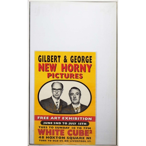 38 - GILBERT & GEORGE. SERPENTINE GALLERY POSTER (2). signed, 101cm x 70cm, together with another unframe... 
