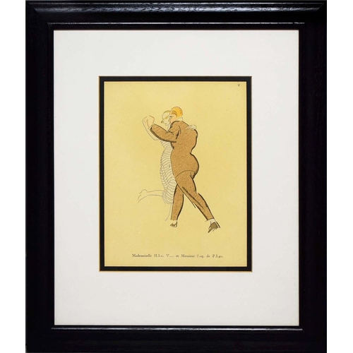 40 - PIERRE MOURGUE (FRENCH 1890-1969). DANCERS (8). a set of eight pochoir plates, Edition of 500, produ... 