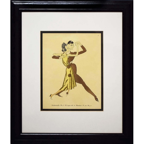 40 - PIERRE MOURGUE (FRENCH 1890-1969). DANCERS (8). a set of eight pochoir plates, Edition of 500, produ... 