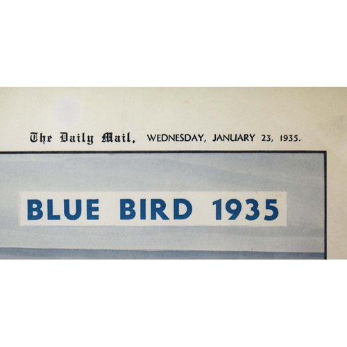 100 - BLUE BIRD 1935. colour lithograph on paper, 57cm x 71cm, framed.