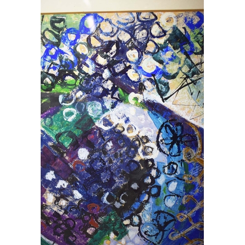 104 - TONI PATTEN (B. 1929). BOWL AND GRAPES. oil on paper, 73cm x 55cm, framed.