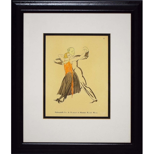 11 - PIERRE MOURGUE (FRENCH 1890-1969). DANCERS (8). a set of eight pochoir plates, Edition of 500, produ... 
