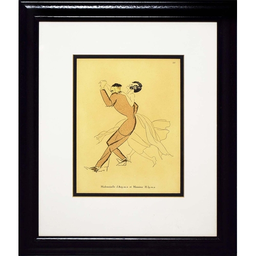 11 - PIERRE MOURGUE (FRENCH 1890-1969). DANCERS (8). a set of eight pochoir plates, Edition of 500, produ... 