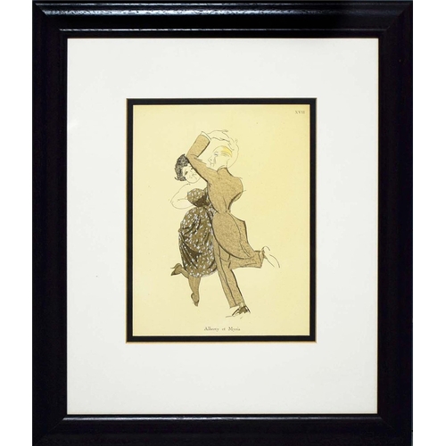 11 - PIERRE MOURGUE (FRENCH 1890-1969). DANCERS (8). a set of eight pochoir plates, Edition of 500, produ... 